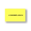 Etiquettes permanentes 20x16 jaune fluo "ACJQ" pour pince 1136 Paxar Monarch Avery
